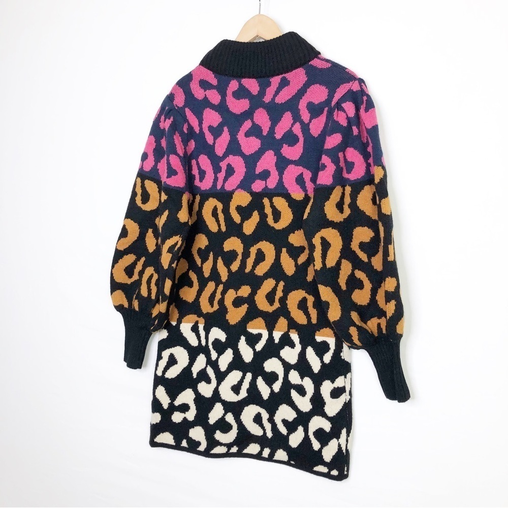 Farm, Rio mixed leopard knit sweater dress - Picture 9 of 14